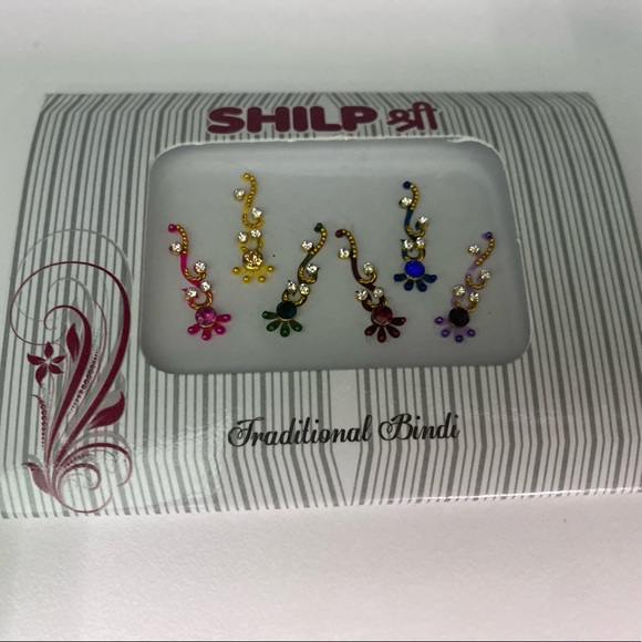 Beautiful Long forehead Bindis in Multi-Colors - Picture 2 of 6